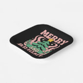 Boho Merry and Bright Personalisierte Florale Weih Pappteller (Gewinkelt)