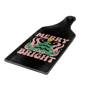 Boho Merry and Bright Personalisierte Florale Weih Schneidebrett