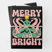 Boho Merry and Bright Personalized Floral Xmas Geschenkpapier Set (Beispiel)