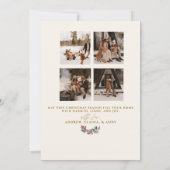 Boho Merry Christmas Collage Einladung (Rückseite)