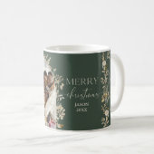 Boho Merry Christmas Foto Name Tasse (VorderseiteRechts)