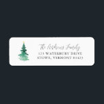 Boho Merry Christmas Watercolor Tree Adresse<br><div class="desc">Einfache und wunderschöne Weihnachtskarte mit einem Aquarellweih-Weihnachtsbaum mit Ihrem Namen in einem eleganten Kalligraphie-Schriftart. Passen Sie Ihre Adresse an.</div>