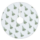 Boho Merry Christmas Watercolor Tree Polyester Weihnachtsbaumdecke (Vorderseite)