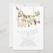 Boho Merry Little Baby Kleidung Wäscherei Baby Dus Einladung (Vorderseite)