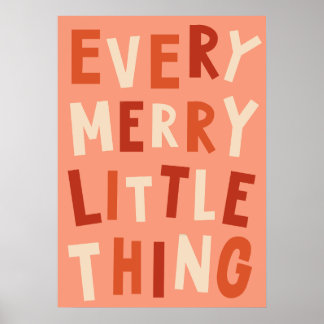 Boho Merry Little Dings Kinder Weihnachten Kunst d Poster