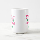Boho Merry und Bright Christmas Pink Holiday Kaffeetasse (Mittel)