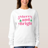 Boho Merry und Bright Christmas Pink Sweatshirt (Vorderseite)