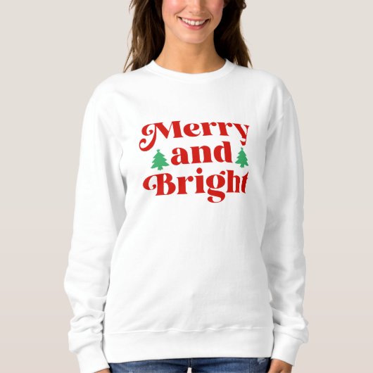 Boho Merry und Bright Christmas Sweatshirt (Vorderseite)
