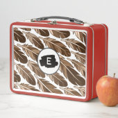 Boho Metal Lunch Box - Personalisiertes Monogramm  (Beispiel)