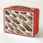 Boho Metal Lunch Box - Personalisiertes Monogramm  (Rückseite)