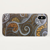Boho metallischer Wirbel und Punkte Case-Mate iPhone Hülle (Rückseite (Horizontal))
