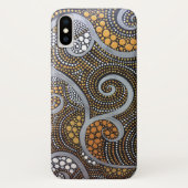 Boho metallischer Wirbel und Punkte Case-Mate iPhone Hülle (Rückseite)