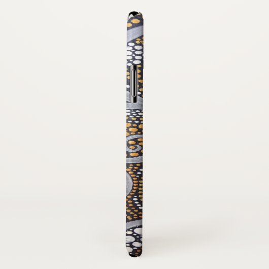 Boho metallischer Wirbel und Punkte Case-Mate iPhone Hülle (Hinten/Rechts)