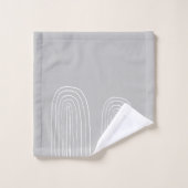 Boho-Mid-Century-Chic-Regenbogen Badhandtuch Set (Waschlappen)