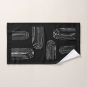 Boho Mid Century Chic Regenbogen Monogramm Badhandtuch Set (Handtuch)