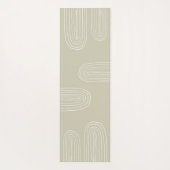 Boho Mid Century Chic Regenbogen Monogramm Yogamatte (Rückseite)