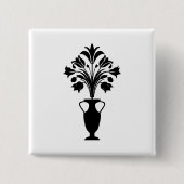 Boho Mid Century Flower Pot Button (Vorderseite)