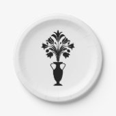 Boho Mid Century Flower Pot Pappteller (Vorderseite)