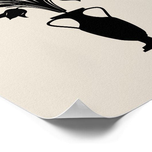 Boho Mid Century Flower Pot Poster (Ecke)