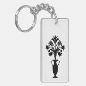 Boho Mid Century Flower Pot Schlüsselanhänger (Vorderseite links)