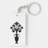 Boho Mid Century Flower Pot Schlüsselanhänger (Rückseite)