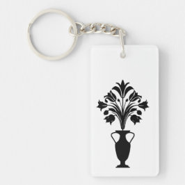 Boho Mid Century Flower Pot Schlüsselanhänger