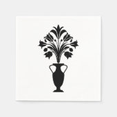 Boho Mid Century Flower Pot Serviette (Vorderseite)