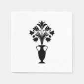 Boho Mid Century Flower Pot Serviette (Vorderseite)