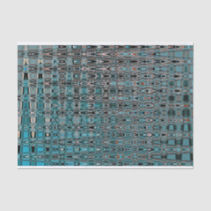 Boho Millefiori Mosaik-abstrakte Türkis-Orange Seidenpapier