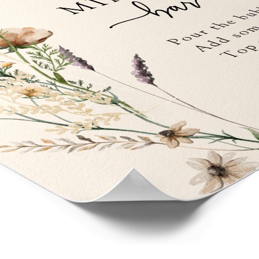 Boho Mimosa Bar Poster (Ecke)