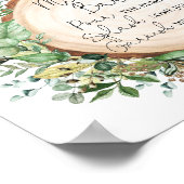 Boho Mimosa Bar Rustikale Vegetation Brautparty Poster (Ecke)