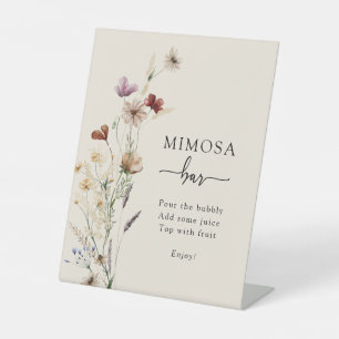 Boho Mimosa Bar Sign Sockelschild