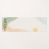 Boho Mindful Calming Minimalist Quote Yogamatte (Vorderseite (Horizontal))