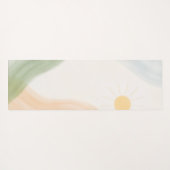 Boho Mindful Calming Minimalist Yogamatte (Rückseite (Horizontal))