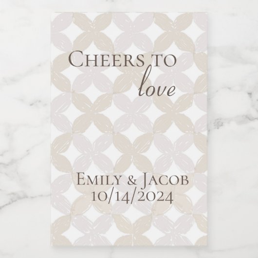 Boho Mini Weinflaschen Gefallen an LIEBE Weinetikett (Einzelnes Label)