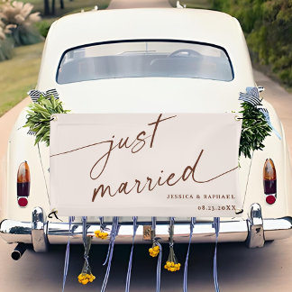 Boho Minimal gerade verheiratet Mr. und Mrs. Weddi Banner