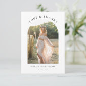 Boho Minimal Liebe & Danke Brautparty Foto (Stehend Vorderseite)