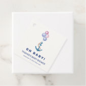 Boho Minimal Nautical Anchor Balloon Babydusche Geschenkanhänger (Beispiel)