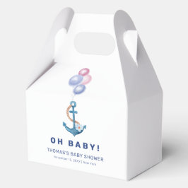 Boho Minimal Nautical Anchor Balloon Babydusche Geschenkschachtel