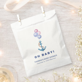 Boho Minimal Nautical Anchor Balloon Babydusche Geschenktütchen