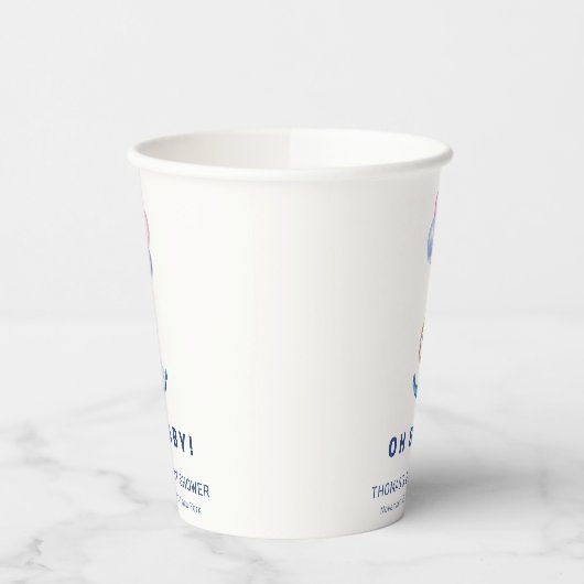 Boho Minimal Nautical Anchor Balloon Babydusche Pappbecher (Links)