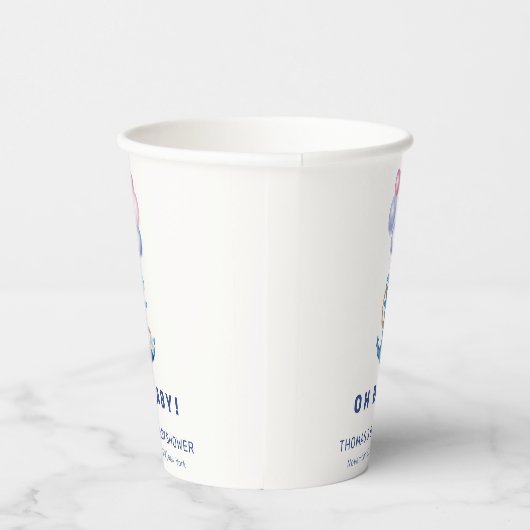 Boho Minimal Nautical Anchor Balloon Babydusche Pappbecher (Rechts)