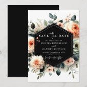 Boho Minimal Peach Wedding Save The Date (Vorne/Hinten)