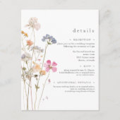 Boho-Minimal-Press-Wildblumen-Botanische-Hochzeit Begleitkarte (Vorderseite)