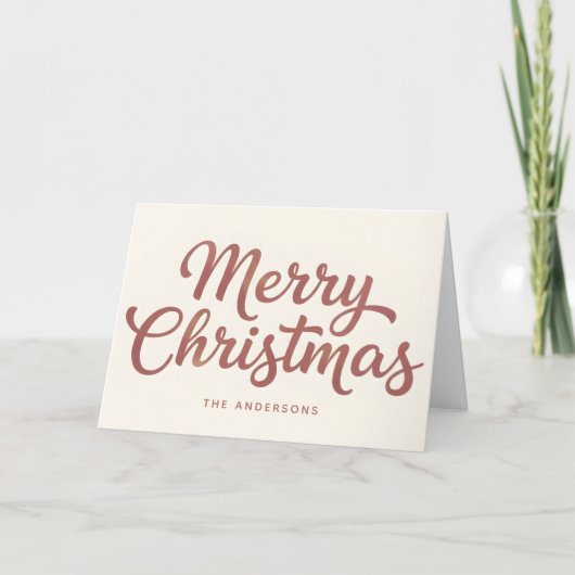 Boho Minimal Script Frohe Weihnachten (Vorderseite)