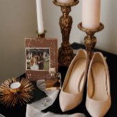 Boho Minimal Terracotta Foto Save the Date