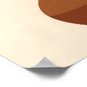 Boho-Minimal-Vase Botanisch Neutral Terrakotta Poster (Ecke)