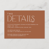 Boho Minimal Wedding Details - Abschlusskarte Begleitkarte (Vorderseite)