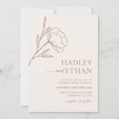Boho Minimal Wedding Einladung Botanical HADLEY (Vorderseite)
