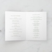 Boho-Minimalist-Botanicals-Sage-Grün-Hochzeit Programm (Innenseite)
